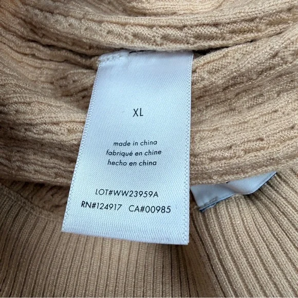 Cable knit Cream Color Wide-Leg pull on Pants - Picture 8 of 12